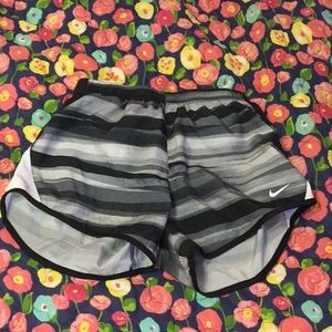 Gray and black Nike shorts
